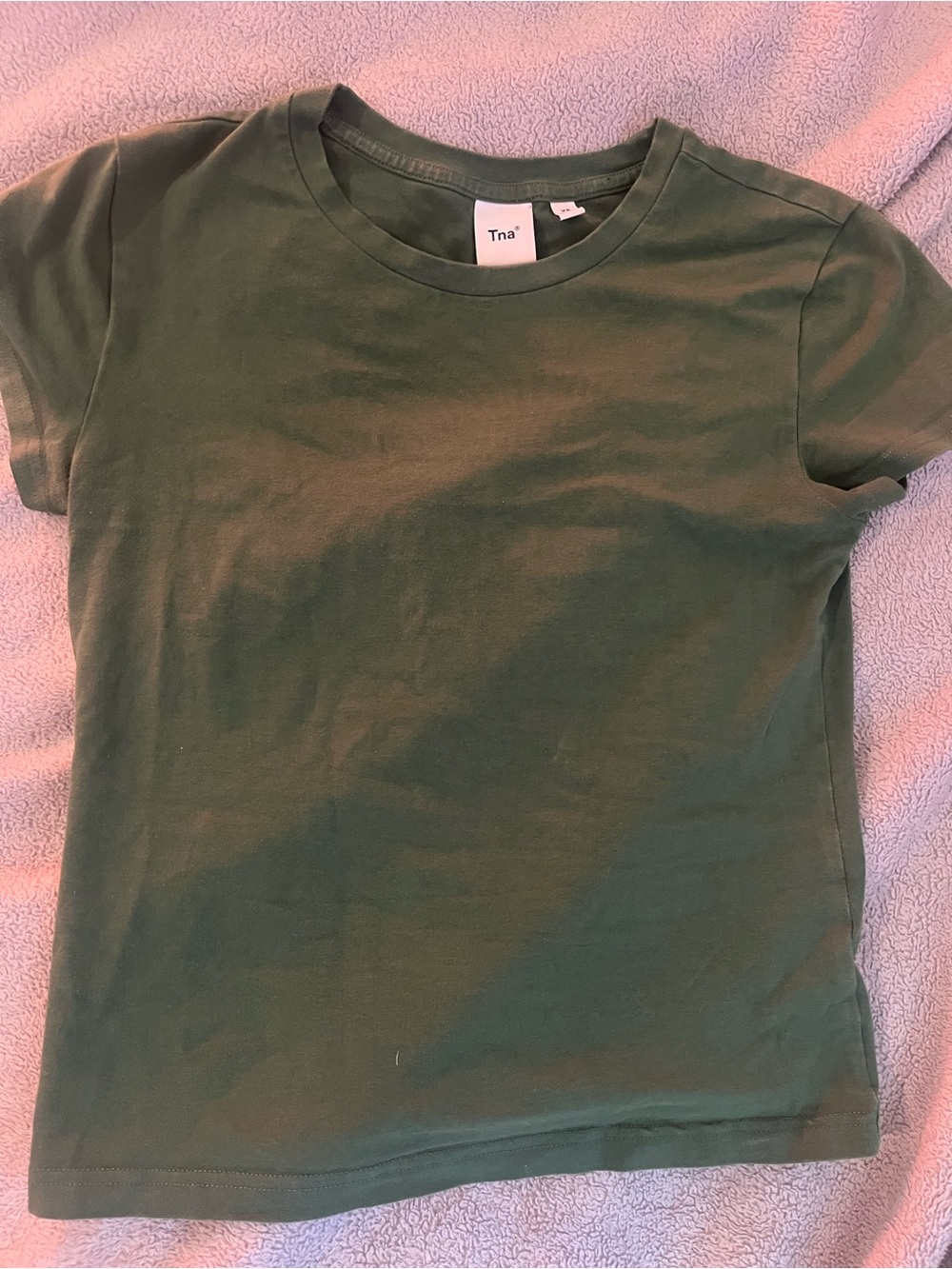 Aritzia TNA Short Sleeve Crewneck Tee - Green